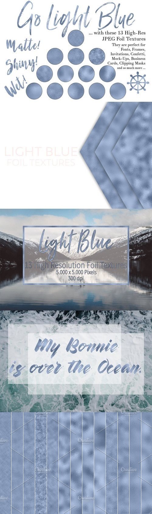 Light Blue Foil Textures 1309225