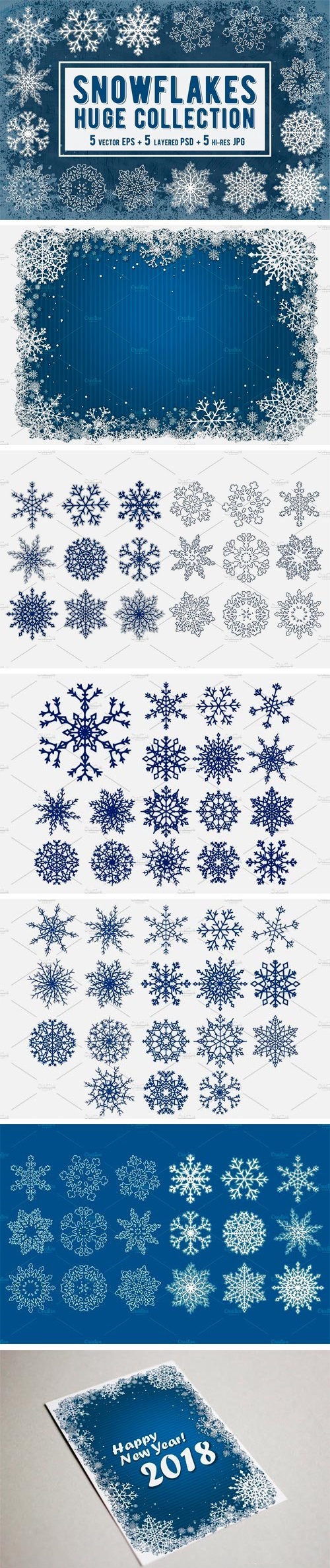 Snowflakes Collection. Vector 2084969