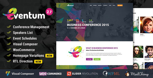 ThemeForest - Eventum v2.7 - Conference & Event WordPress Theme for Event & Conference - 12943209