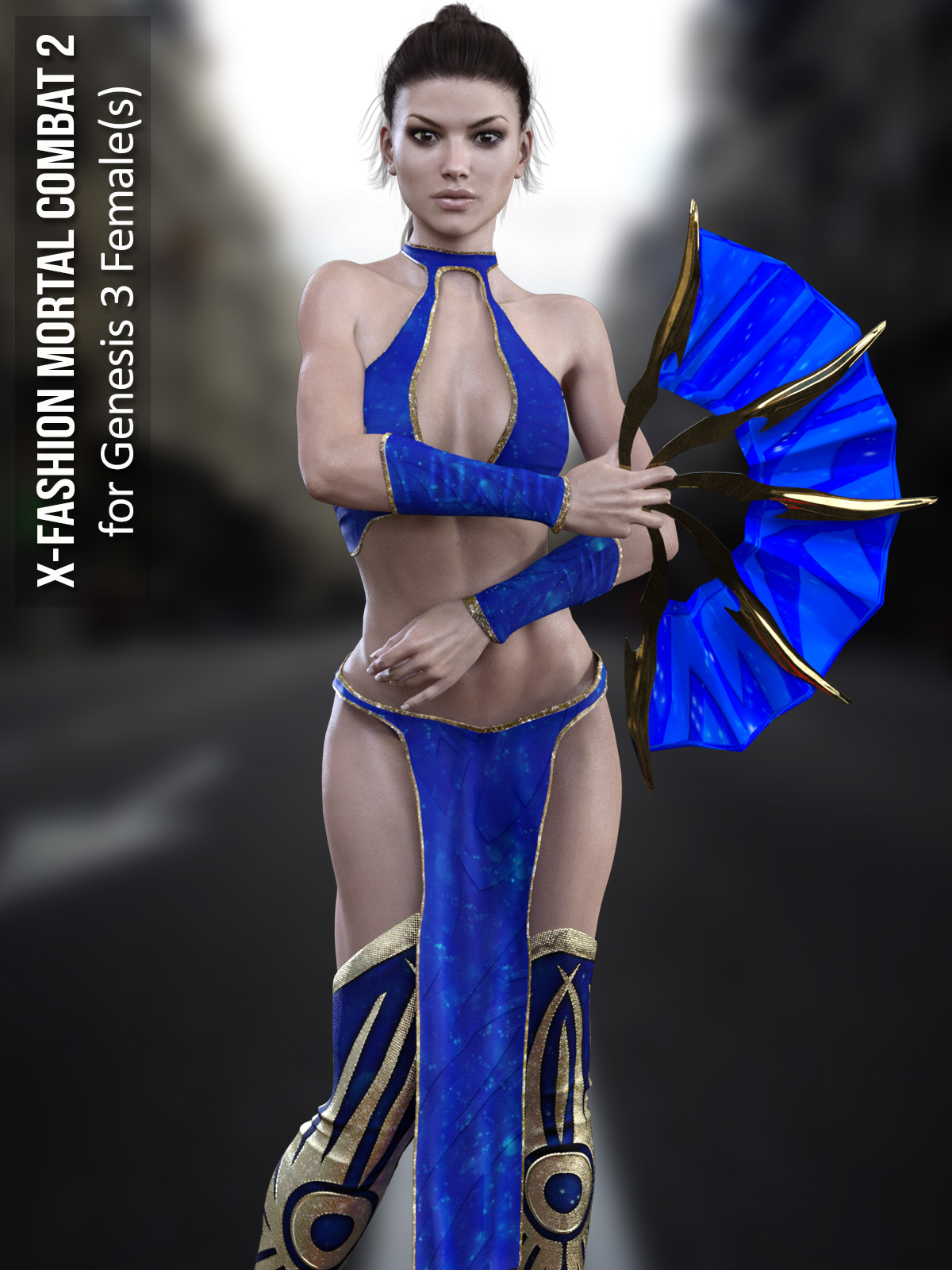 X-Fashion Combat 02 Bodysuit for Genesis 3 Females