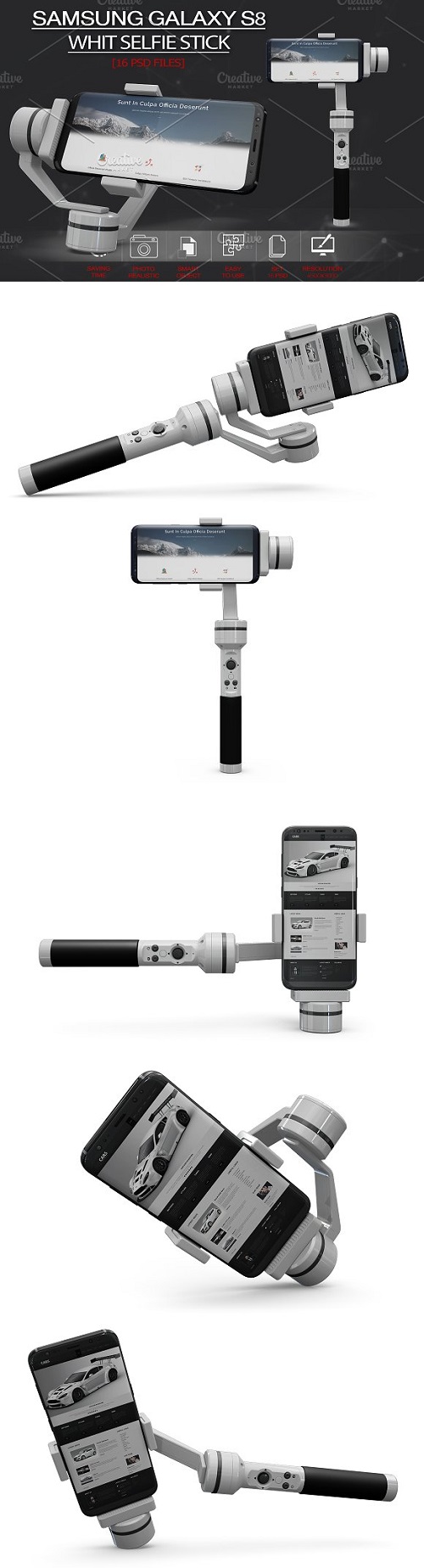 Selfie Samsung Galaxy S8 Mockup 2108315