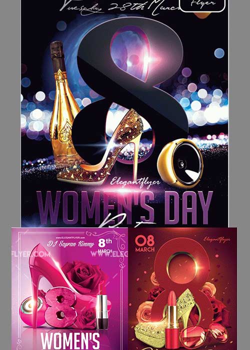 Women’s Day Party 3in1 V1 2018 Flyer Template