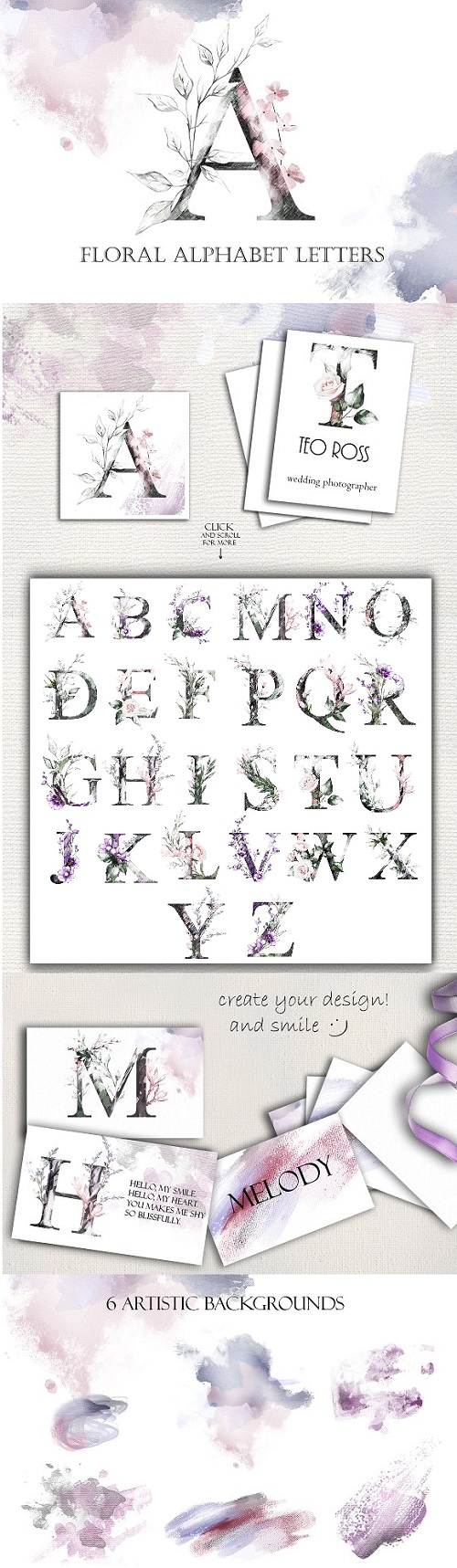 Floral Alphabet Letters - 2200289