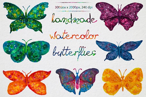 Watercolor Butterflies - 873804