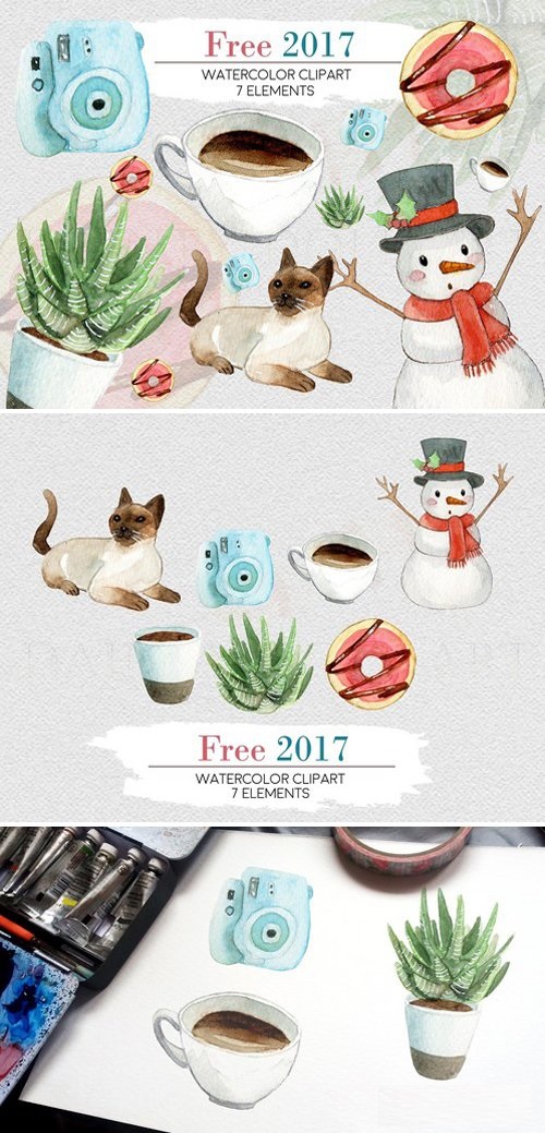 Watercolor Free 2017 Clipart 2167689