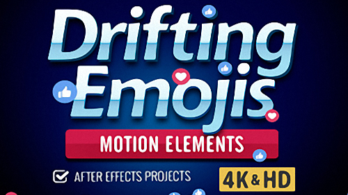 Drifting Emoji - Project for After Effects ( Digital Juice)