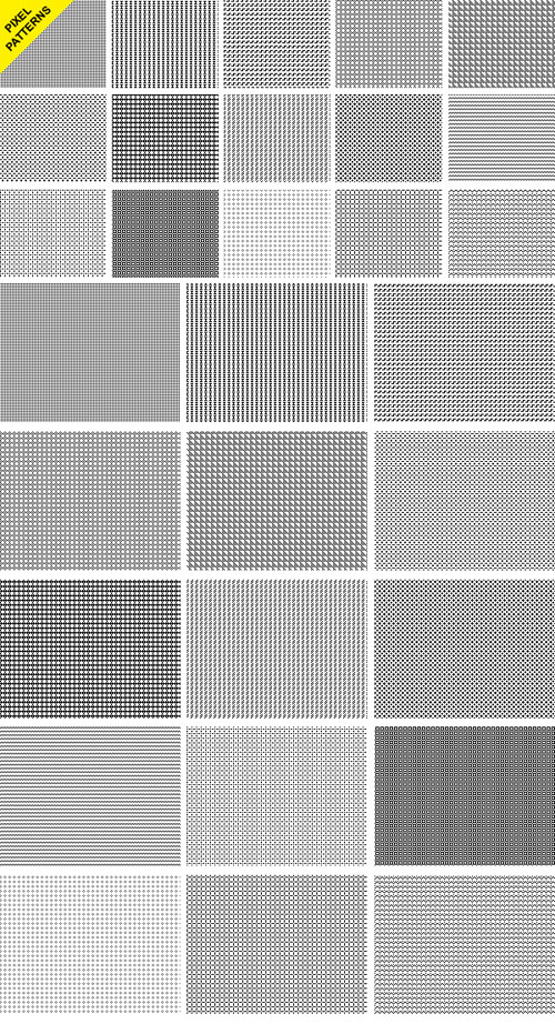 15 Seamless Pixel Patterns for Photoshop (PAT)