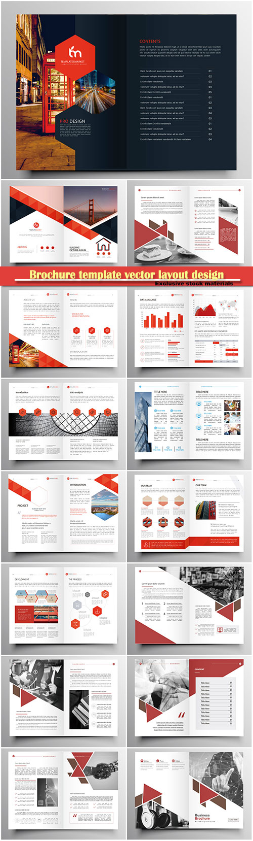 Brochure template vector layout design, corporate business annual report, magazine, flyer mockup # 130