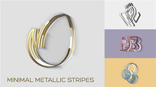 Minimal Metallic Stripes Reveals - Project for After Effects (Videohive)