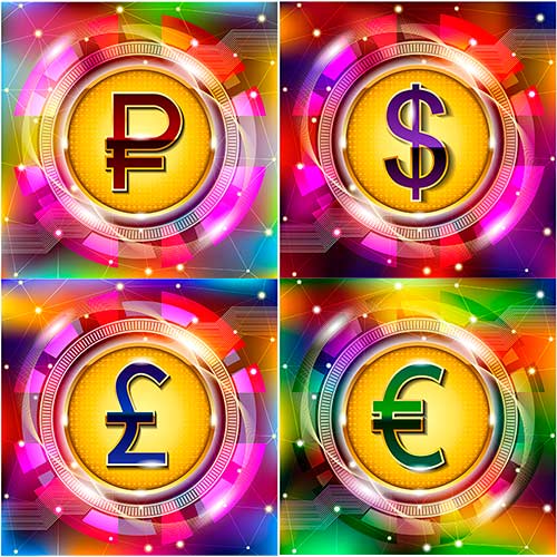        / Background with money symbols in vector
