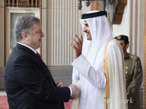 Началась встреча "с глазу на глаз" Президента Украины с Эмиром Катара