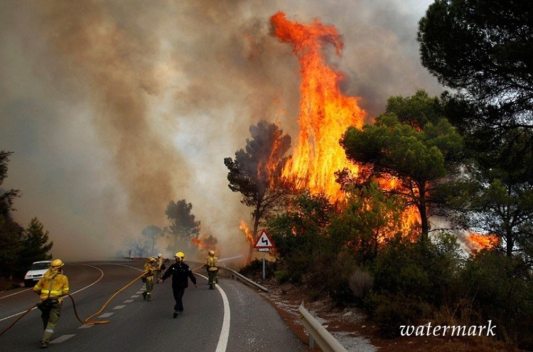 На юге Португалии буянят пожары
