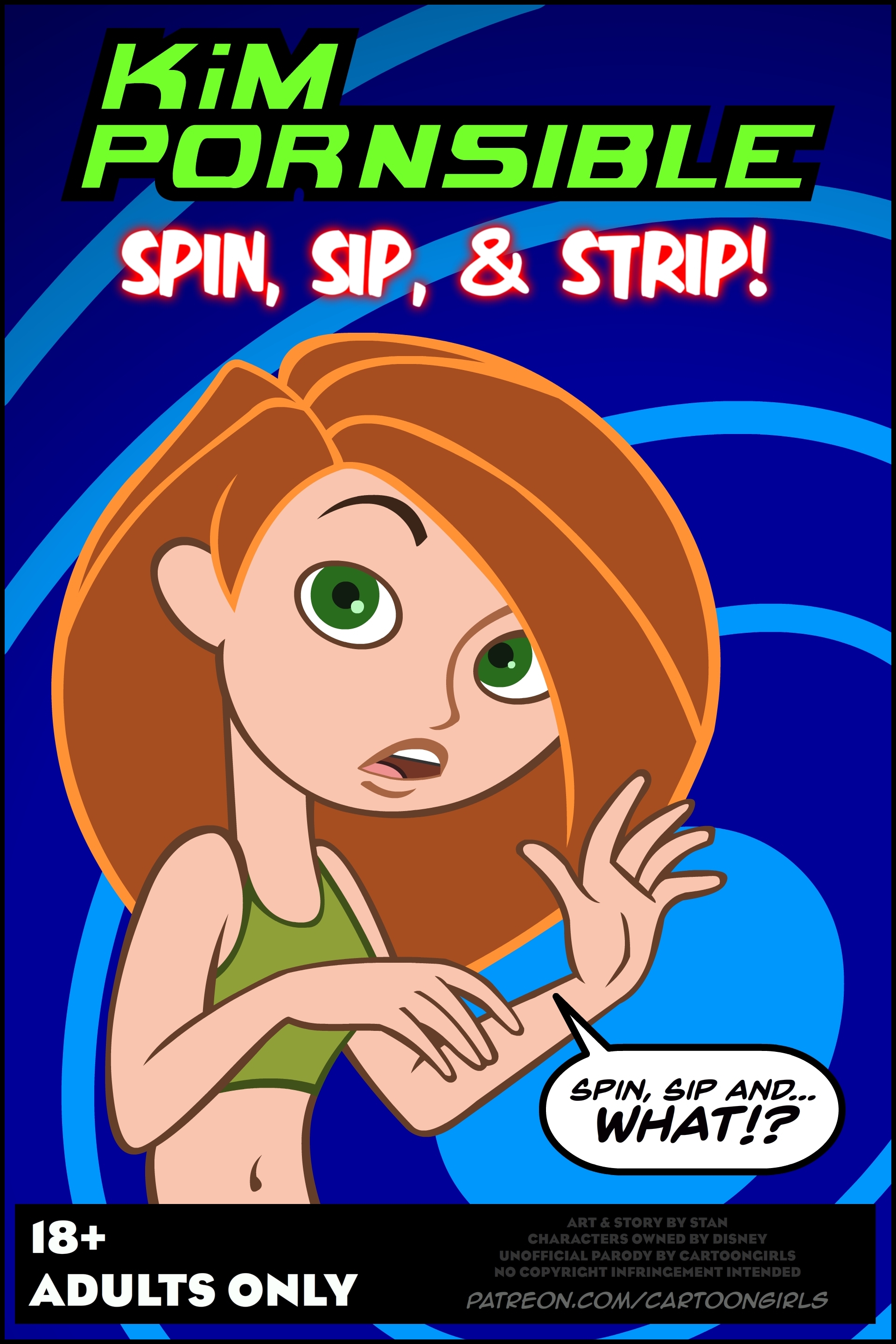 Cartoongirls - Kim Possible Spin, Sip and Strip