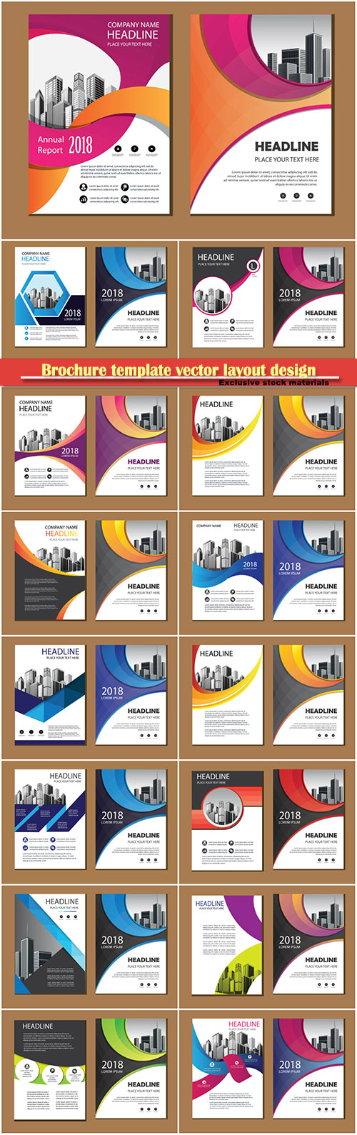 Brochure template vector layout design, corporate business annual report, magazine, flyer mockup # 149