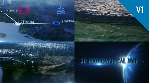 3D Geographical Map - Project for After Effects (Videohive)
