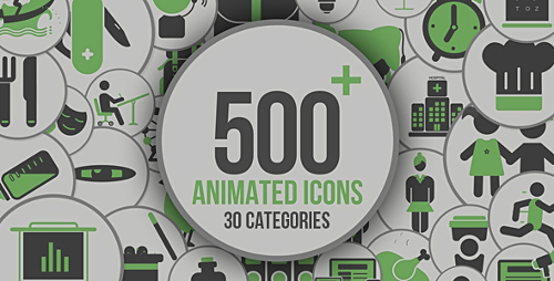 Animated Icons 500+ - Project for After Effects (Videohive)