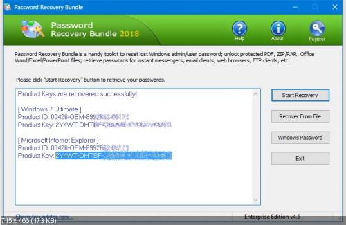 Password Recovery Bundle 2018 Enterprise Edition 4.6 DC 09.01.2019